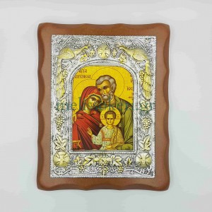 Αγία Οικογένεια-Εικόνα με Μέταλλο ΞΥΛΟ & ΜΕΤΑΛΛΟ Εκκλησιαστικα Ειδη - melissokeri.gr
