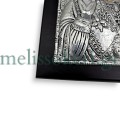 Αγιος Αντωνιος-Εικόνα με Μαύρο χρώμα ξύλο με Μέταλλο ΞΥΛΟ & ΜΕΤΑΛΛΟ