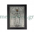 Αγιος Εφραιμ-Εικόνα με Μαύρο χρώμα ξύλο με Μέταλλο ΞΥΛΟ & ΜΕΤΑΛΛΟ